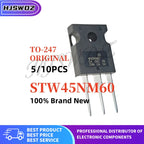 5-10PCS Original STW45NM60 STW 45NM60 TO-247 45A 600V MOSFET field effect transistors Brand New In Stock