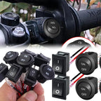 1/5/10/20pcs Motorcycle Mini Round Rocker Switch 12 Volt on/Off Toggle Switch 15cm Pre-Wired Auto Marine Electrical Switch