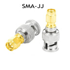 2PCS SMA Male to BNC Female + SMA Female to BNC Male RF Coaxial Adapter Connector for WiFi Antenna Radio Ham Walkie Talkie
