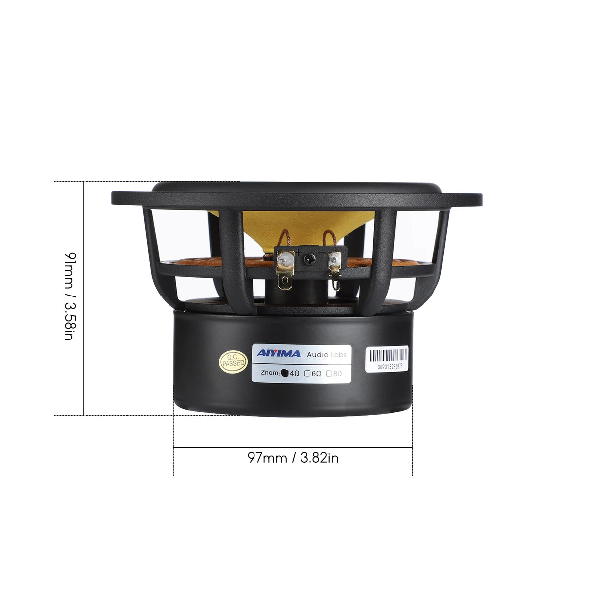 AIYIMA 1Pcs 5.25 Inch Full Range Sound Speaker 4 8 Ohm 50W Aluminum Cone Bullet Speaker Bookshelf Hifi Home Theater Loudspeaker