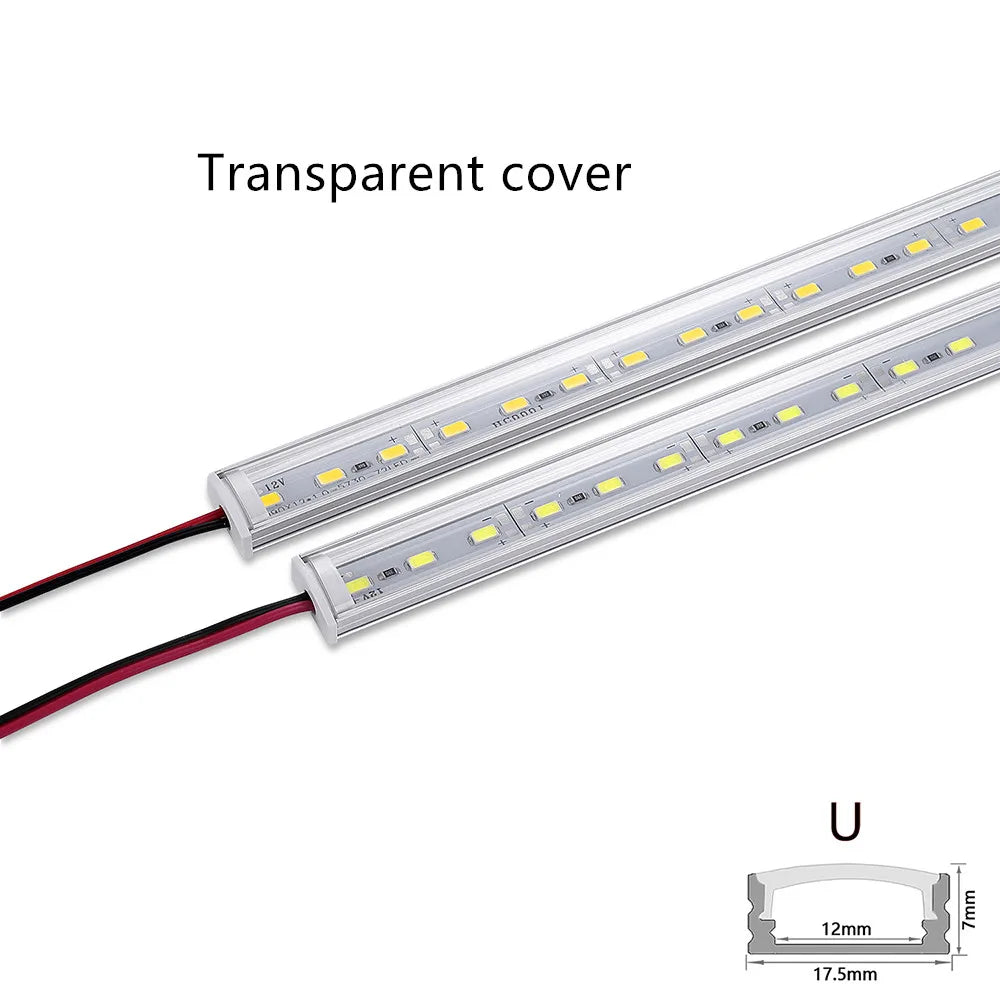 LED cabinet bar light  5730 36LEDs Kitchen light under furniture 12V DC 50cm profile aluminum led hard strip Linear lights