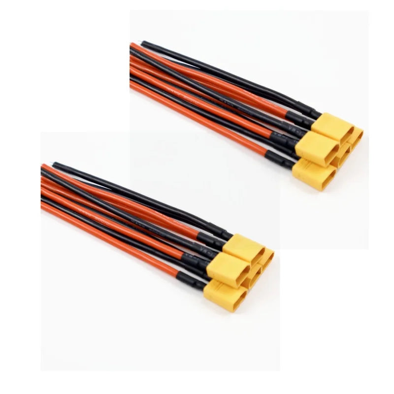 XT30 Pigtail Plug Male and Female Connector with 100mm 16AWG Tinned Wire Cable for RC Fixed Wing Lipo Battery FPV Drone Charger