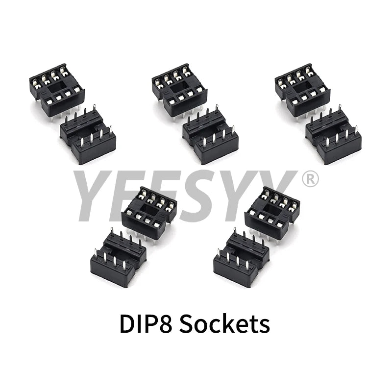 20Pcs (10 Each) NE555 IC 555  NE555P Timer Programming Oscillator Chip & 8 Pin DIP Sockets