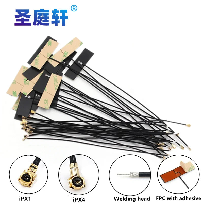 5Pcs/Lot WiFi 2.4G High Gain Built-in Flexible FPC Soft Antenna ZigBee Bluetooth Module Ipx4 Patch Antenna IPX to FPC Antenna