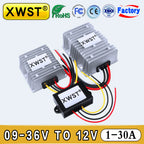 9-36V to 12V DC Voltage Converter Boost Buck Regulator 1-30A Power Inverter Adapter CE Certified for LED Lights