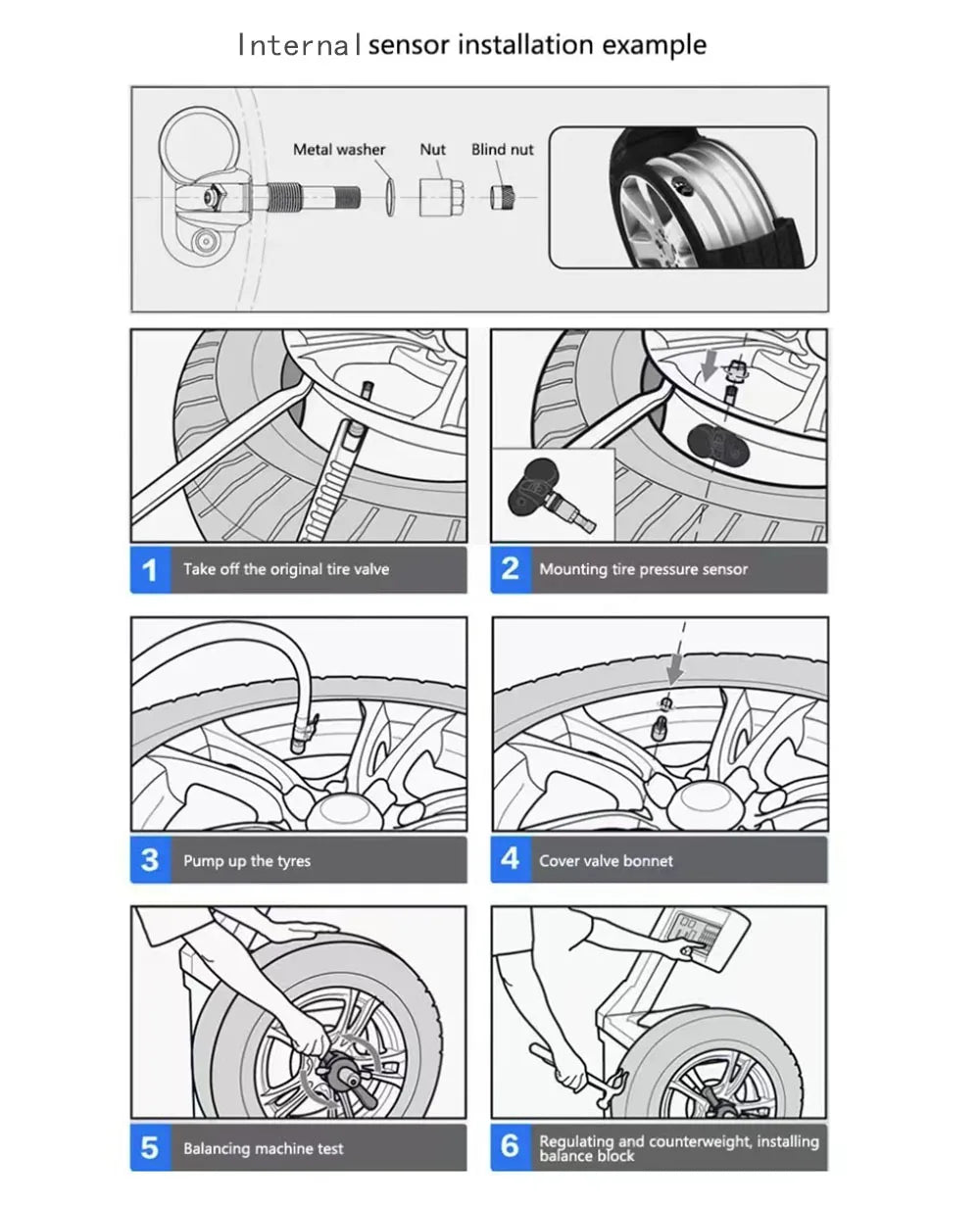 Smart Solar Power TPMS Car Tire Pressure Monitoring System Alarm Tyre Air Pressure Meter Gauge Temperature Warning 4 Sensors