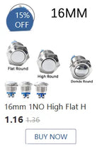 1pc 16mm 19mm 22mm Waterproof Metal Latching Emergency STOP Mushroom Push Button Switch Button Switch Knob Rotary Switch