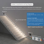 5M 10M 15M WS2811 COB Running Water Strip Light for 24V 400W PIR Motion Sensor LED Stair Controller Staircase Lighting Decor