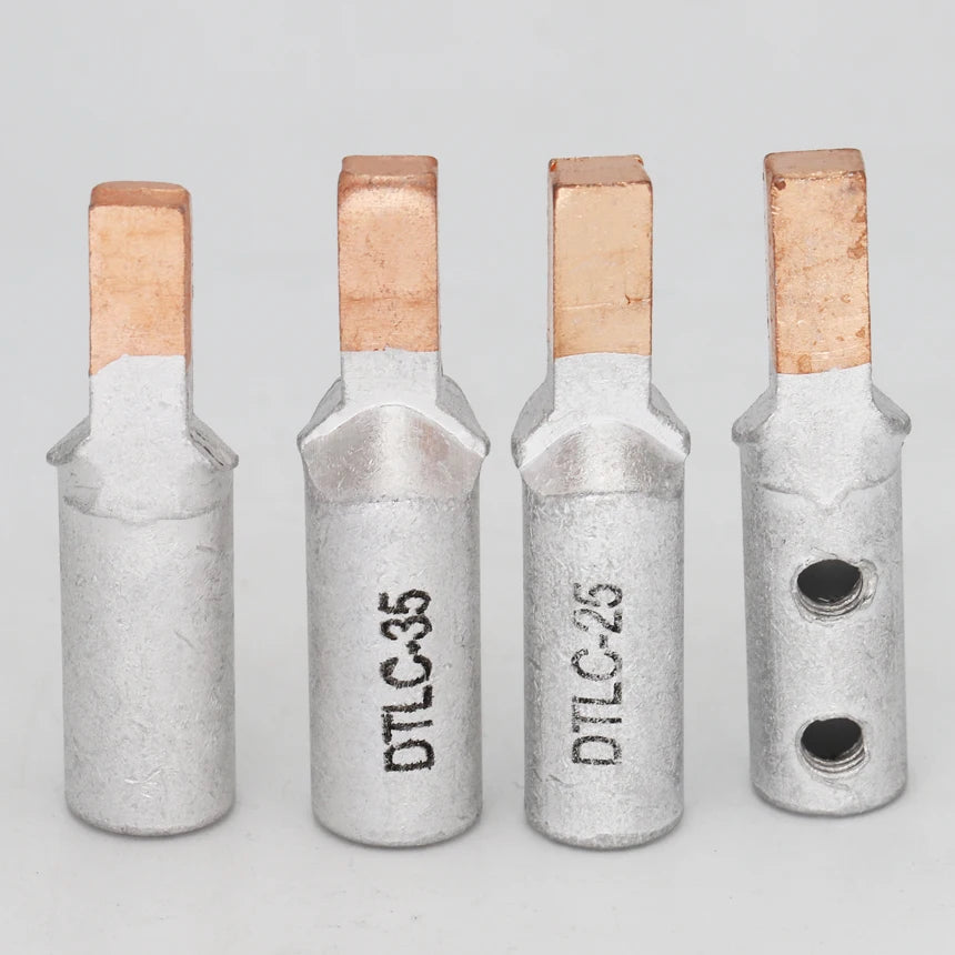 DTLC-10/16/25/35/50/70 Electrical Cable Wire Tubular Lug Screw Connection Connector Copper-AL Cord End Spade Pin Crimp Terminal