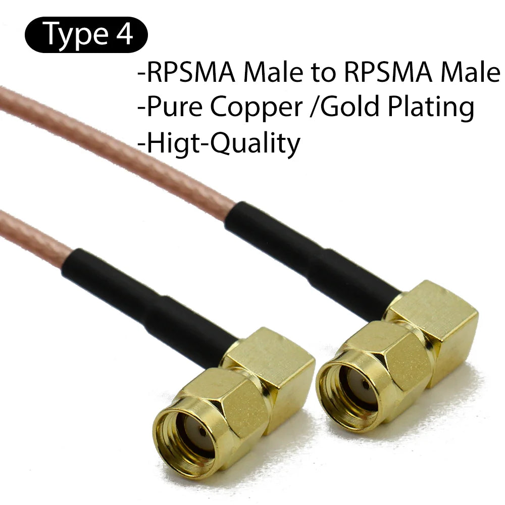 RG316 SMA to SMA Male Female Right Angle RF Coaxial Extension Cable Pigtail for WiFi 3G 4G GSM Antenna