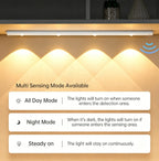 LED Cabinet Light USB Rechargeable Motion Sensor Dimmable LED Night Lamp For Kitchen Wardrobe Closet Home Lighting 20/30/40/50CM