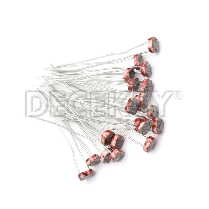 20PCS LDR Photo Light Sensitive Resistor Photoelectric Photoresistor 5528 5537 5506 5516 5539 For Arduino DIY