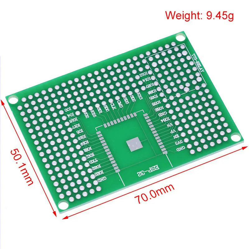 2~100Pcs 5X7 Double Sided Tin Plated Breadboard Prototype PCB Board Compatible With Wifi ESP8266 ESP12F ESP12E ESP32 Module