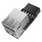 USB2.0 To Motherboards 9Pin Header Adapter Converts Internal 1/2 USB Female To 9pin Connector For Desktop Expansion