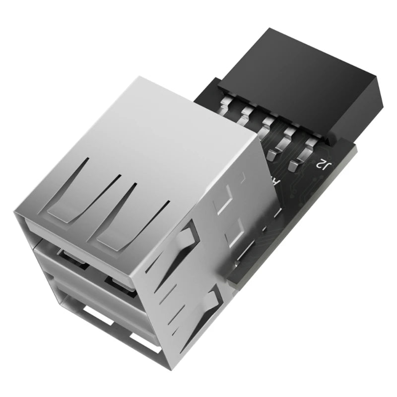 USB2.0 To Motherboards 9Pin Header Adapter Converts Internal 1/2 USB Female To 9pin Connector For Desktop Expansion