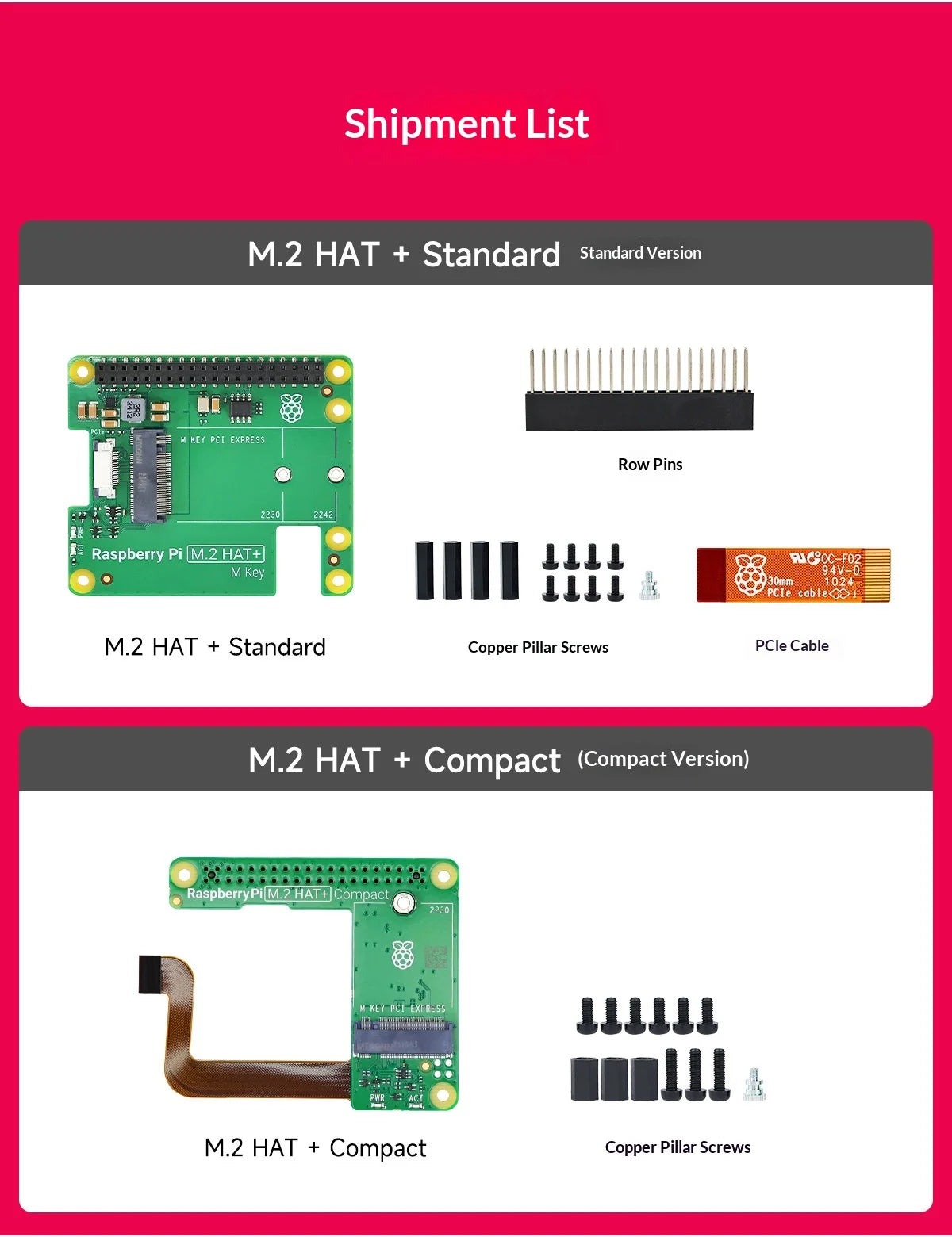Raspberry Pi 5 Pcie To M.2 Hat+ Compact Expansion Board Ssd Solid State Drive Nvme Pi5