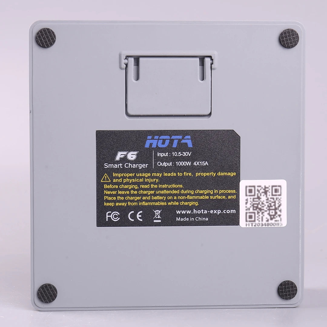 HOTA F6 QUAD-CHANNEL SMART Charger DC1000W 4*15A for Lipo LiIon NiMH Lipo Battery Balance Charger Discharger with USB 45W Type-C