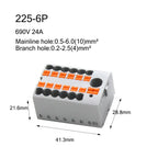 Fixed Modular Wire Connectors Compact Splicing Lighting Push-in Multi Link Terminal Block 1 in Multiple Out 225 Series 1