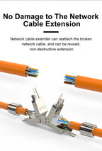 CAT6 Cat6A Cat7 Network Cable Extender Junction Adapter Connection Box RJ45 Lan Extension Connector Full Shielded Toolless Crim