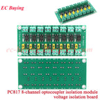 EL817 PC817 1 2 4 8 Way Channel Optocoupler Isolation Module PLC 3V-5V 12V 24V Photoelectric Isolator Optical Coupler Board
