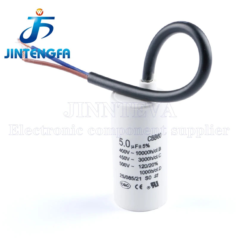 CBB60 450V AC Washing Machine Motor Starting Capacitor 4UF 6UF 8UF 10UF 12UF 16UF 20UF 25UF 30UF 40UF 45UF 50UF 60UF 70UF 80UF