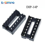 10PC 2.54mm IC Socket DIP6 DIP8 DIP14 DIP16 DIP18 DIP20 DIP28 DIP40 Pin Connector 8 14 16 18 20 24 28 40Pin DIP Socket Chip Base