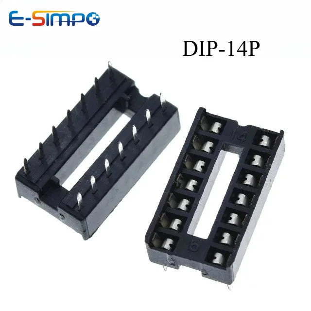 10PC 2.54mm IC Socket DIP6 DIP8 DIP14 DIP16 DIP18 DIP20 DIP28 DIP40 Pin Connector 8 14 16 18 20 24 28 40Pin DIP Socket Chip Base