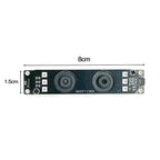 1920 X 1080 2MP Full HD Dual Lens USB Camera Module 1080P Fixed Focus With IR LED 68 Degree Lens Face Recognition AI