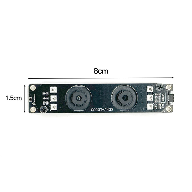 1920 X 1080 2MP Full HD Dual Lens USB Camera Module 1080P Fixed Focus With IR LED 68 Degree Lens Face Recognition AI