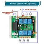 6/8CH Wireless Remote Control Switch AC 220V 100V-265V 10A Relay 6/8 Channels 433MHz Industrial Controller Receiver Transmitter