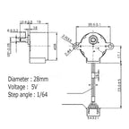5Sets ULN2003 28BYJ-48 5V Stepper Motor + ULN2003 Driver Board Suitable for Arduino Driver Test Module Stepper Motors DIY Kit