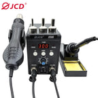 JCD 750W Soldering Station 8586 LCD Digital Display SMD Rework Hot Air Gun Soldering Iron 220V 110V ESD Welding Repair Tools