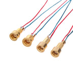 Universal MMCX Female Socket, Pure Copper Gold-Plated Connector with Soldering Wires and Built-in Threaded Nut Holder