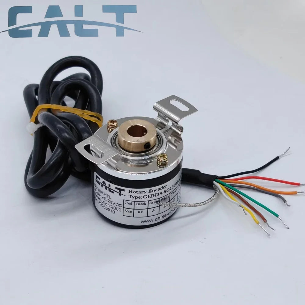 CALT GHH38 Hollow Shaft Encoder Through Hole Incremental Rotary Pulse Encoder 400PPR 600PPR 1000PPR 1024PPR 2500PPR