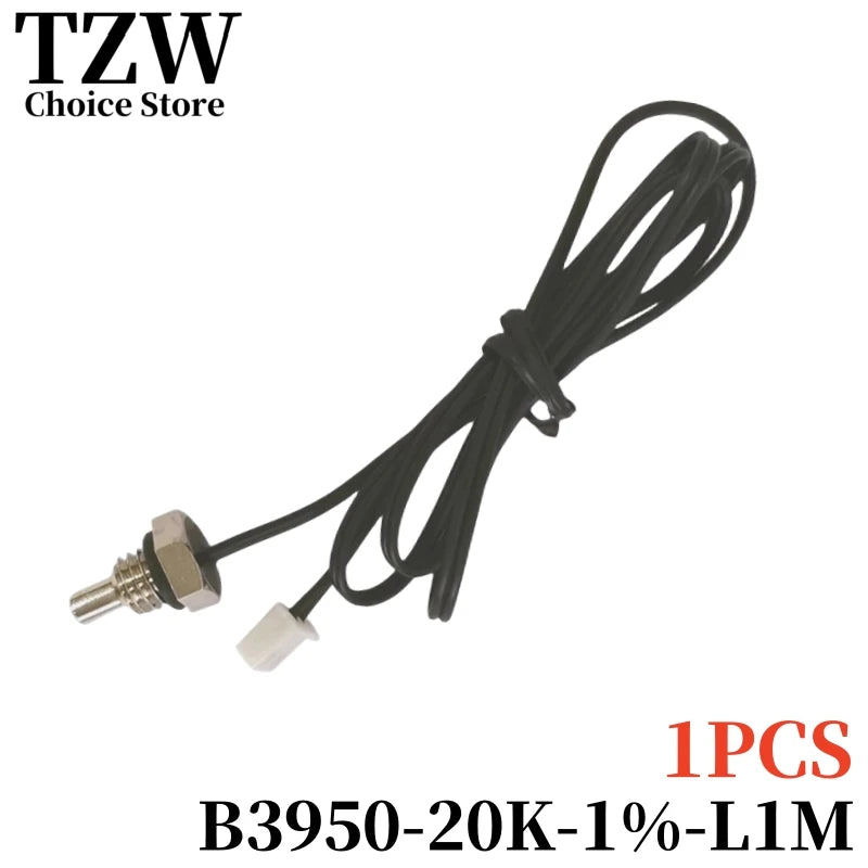 TZW NTC Thermistor Temperature Sensor M8 Hexagonal Thread Probe B3950 1% 5K 10K 15K 20K 50K 100K 60CM 1M 2M