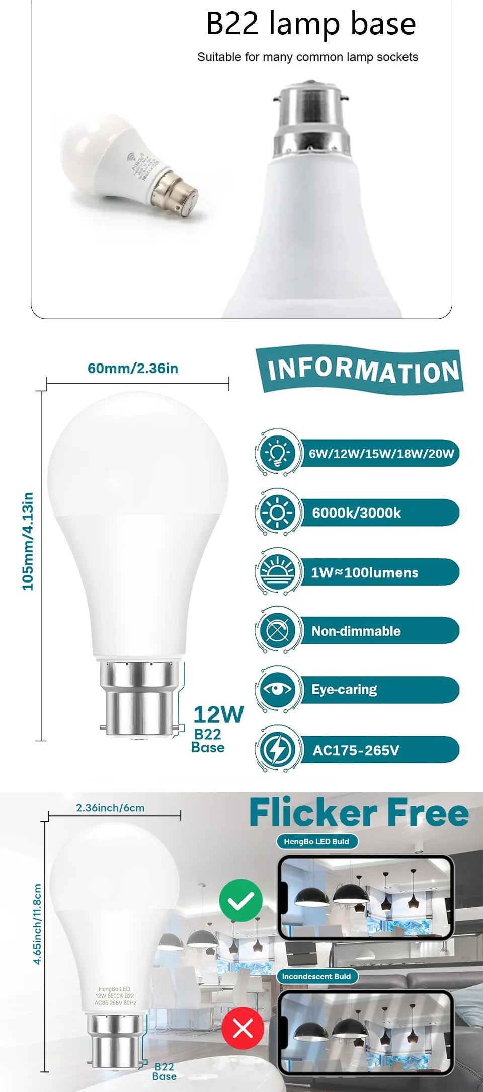 4PCS Radar Motion Sensor Light Bulb B22 220V 6W 9W 12W 15W 18W 20W Auto ON/OFF LED Night Light Bedroom Garden LED Bulbs For Home