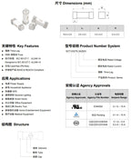 Gold Silver 1032 Fuse 250V AC SMD One-Time Fuse 200mA 250mA 315mA 400mA 500mA 630mA 800mA 1A 1.25ACeramic Surface Mount Fuse