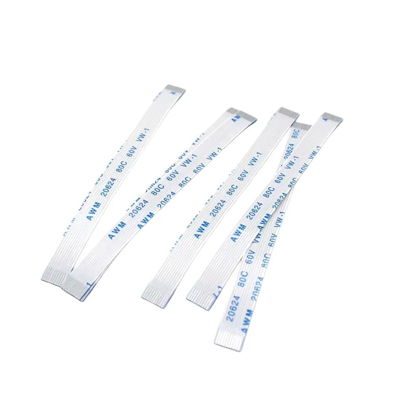 10PCS，FFC FPC Ribbon Flexible Flat Cable 4/6/8/10/12/14/16/18/20/24/30/34/40P Pin Pitch 0.5MM 1.0MM A-Type Wire Length