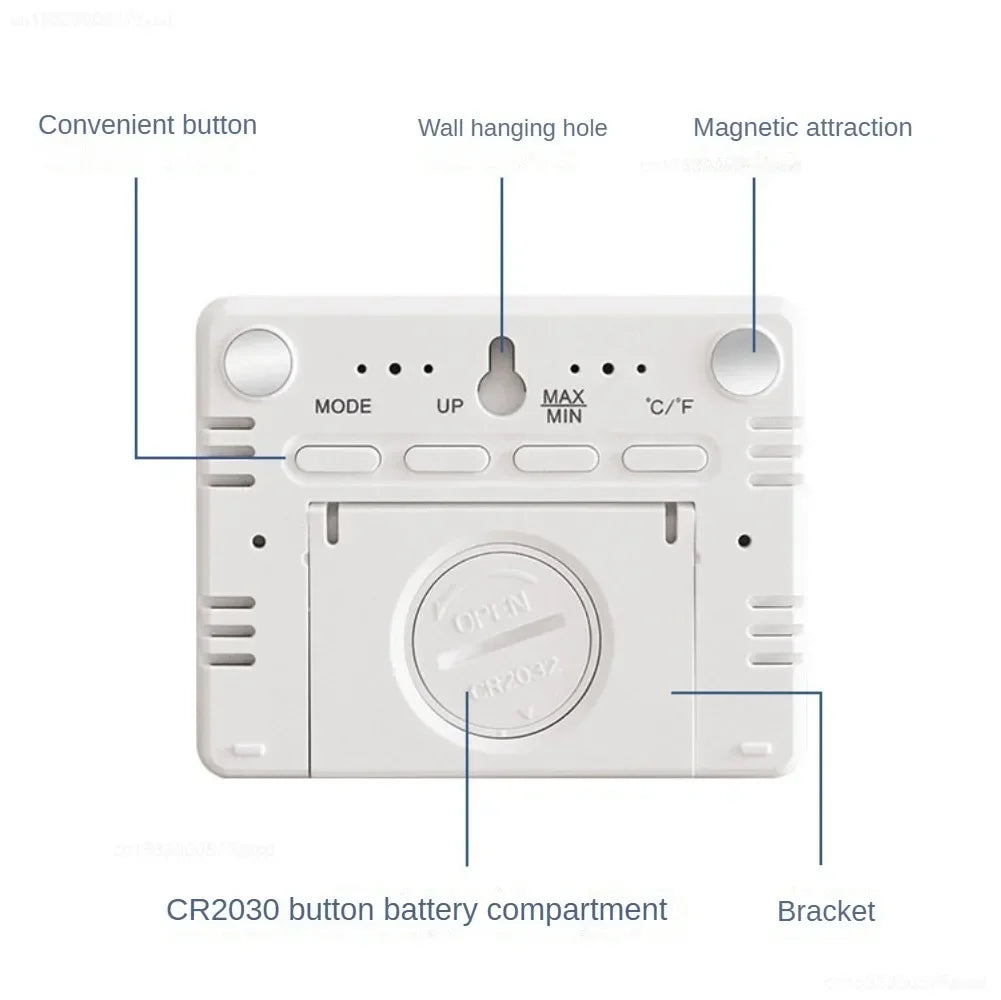 Indoor Multifunction Thermometer Hygrometer Automatic Electronic Temperature Humidity Monitor Clock Monitor Wall Monitor Clocks