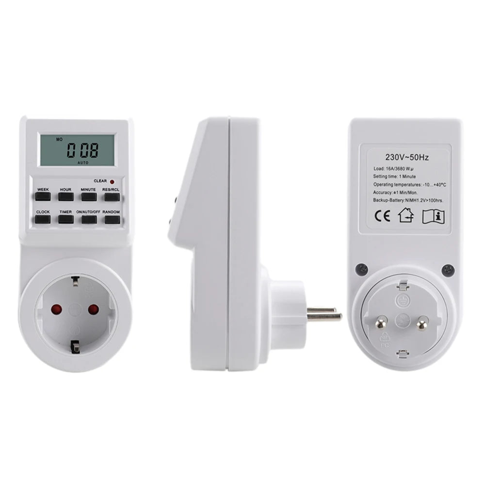 Outlet Timer 24 Hours Programmable and Plug in Timer for Electrical Outlets Indoor Digital Timer for Aquarium Light and Lamp
