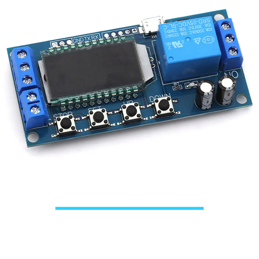6-30V Micro USB Digital LCD Display Time Delay Relay Module Control Timer Switch Trigger Cycle Module XY-LJ02