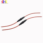 5PCS 20AWG/22AWG Wire Cable 5*20mm Glass Fuse Holder With 5x20MM 250V 0.2A 0.5A 1A 2A 3A 5A 6A 7A 8A 10A 15A Tube Glass Fuses