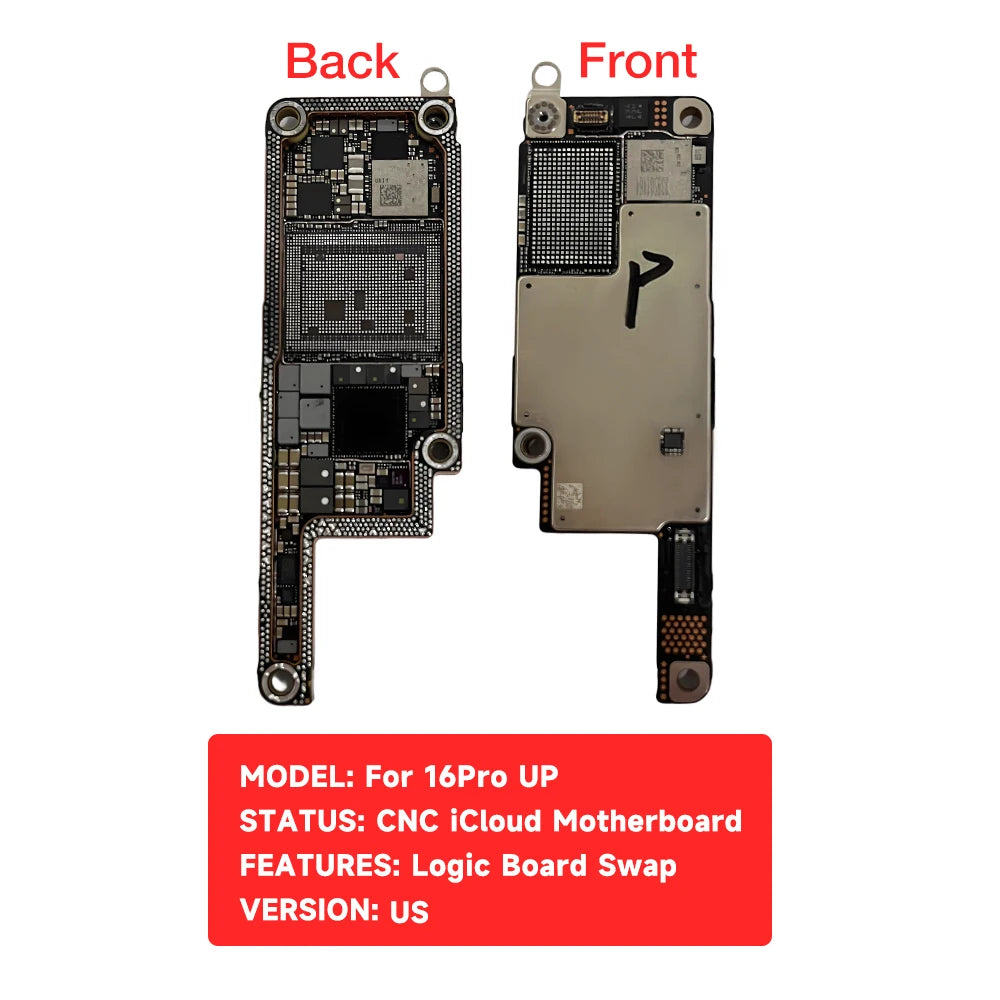 CNC Cut Motherboard for iPhone 16 16Plus 16Pro Max Upper Lower Board No NAND Logic Board Swap US EU Version Repair Parts