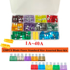 120Pcs Standard Auto Fuse Kit-ATO/ATC Blade Fuse Assortment (1A-35A) for Car Truck SUV Electrical Repair Replacement Electrical