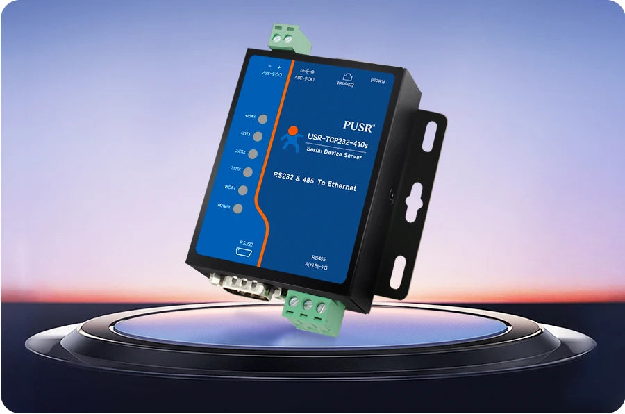 PUSR Serial RS232 RS485 to Ethernet Converter Modbus RTU to Modbus TCP Gateway With Edge Computing MQTT/SSL USR-TCP232-410S-H7
