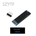 0.91 Inch 128x32 IIC I2C White / Blue OLED LCD Display DIY Module SSD1306 Driver IC DC 3.3V 5V for Arduino