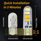 2 Pcs LED Bulbs 12V/24V 5730 Chips T10 W5W WY5W Two Tone Strobe Lights For Car/Truck Parking Drive Wedge Reading Brake Light