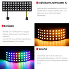 WS2812B Mini LED Digital Flexible Individually Addressable Panel 4X12 48Pixels WS2812IC Module Matrix Screen DC5V