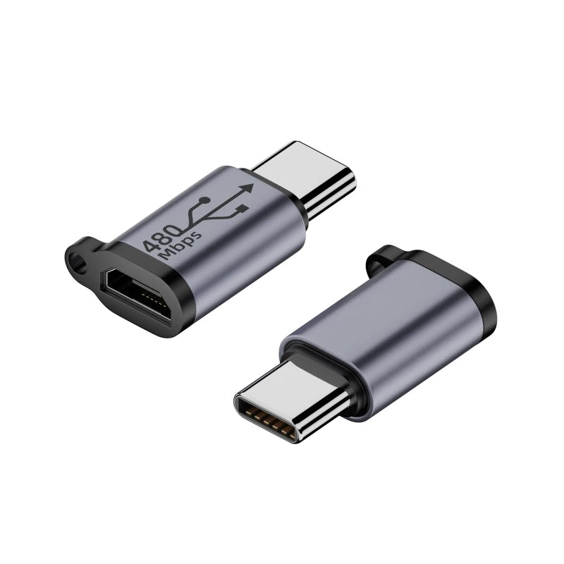Usb Type C to Mini USB MicroUSB Adapter Micro USB to TypeC Mini USB Converter Connector Support Charge Data Sync 480Mbps 18W