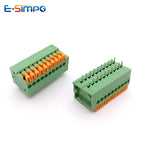 10pcs Splicable 2.54mm DG141V FFKDS/V Straight KF141R Right Angle FFKDS/H 150V/2A PCB Wire Spring Connector Terminal Block